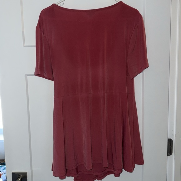 Torrid red-pink Ruffle Wrap Top - Picture 5 of 5